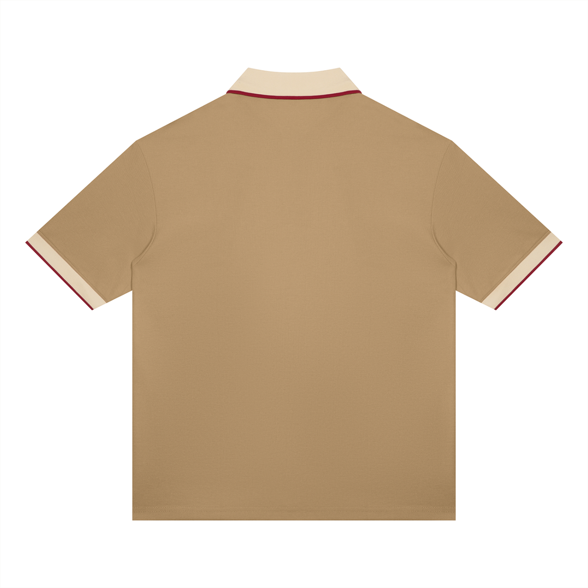 Color Block Polo – Khaki & Camel