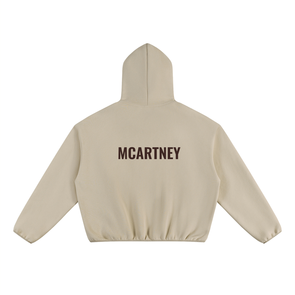 Unisex Boxy Piping Fleece Hoodie