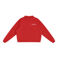 Essential Fleece Mock-Neck Crew Sweatshirt