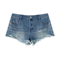 Women's Vintage Wash Raw Hem Denim Shorts