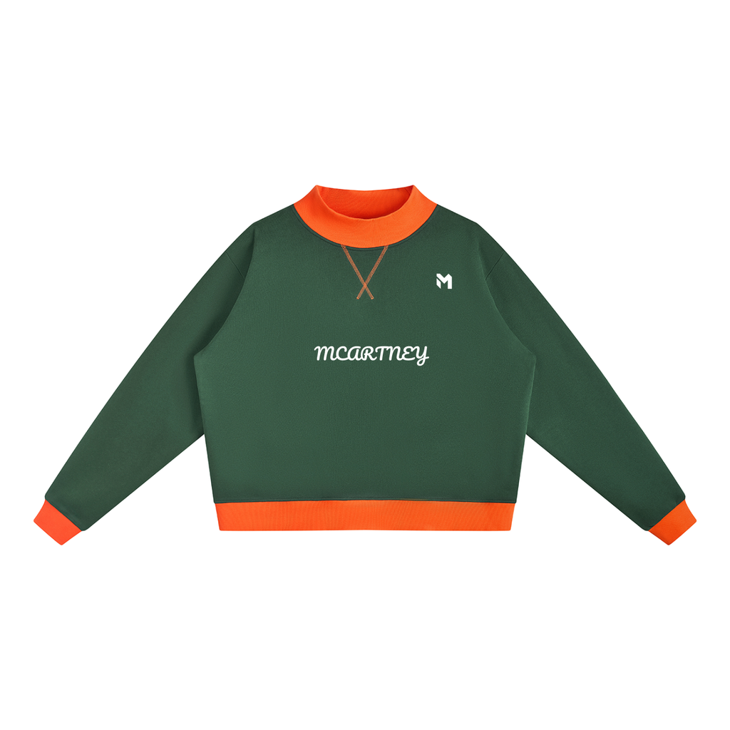 Women’s Mock Neck Crewneck Sweatshirt