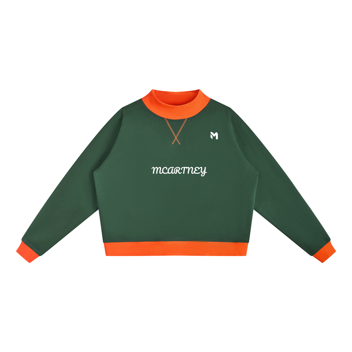 Women’s Mock Neck Crewneck Sweatshirt