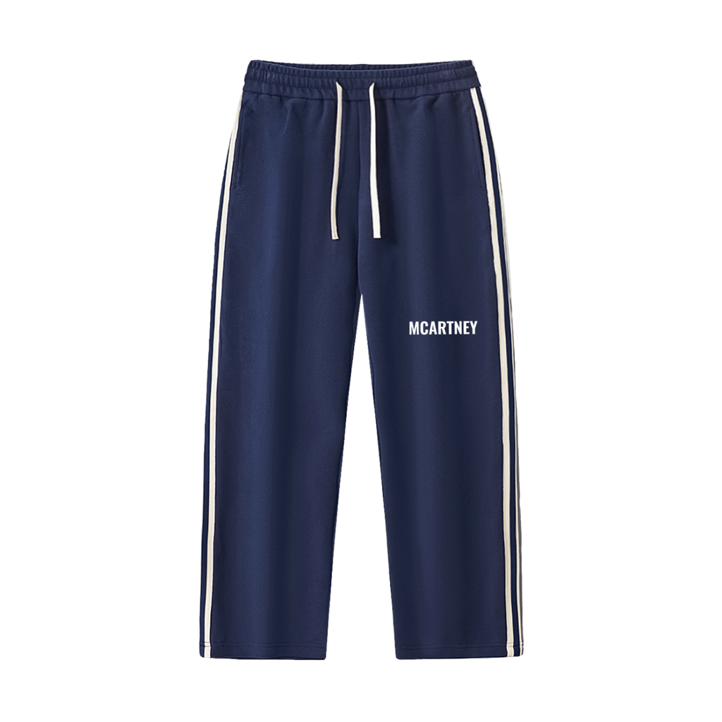 Contrast Side-Stripe Straight-Leg  Pants