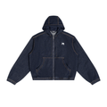 Men's Boxy Vintage Wash Hooded Denim Jacket