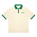 Color Block Polo – Apricot & Green