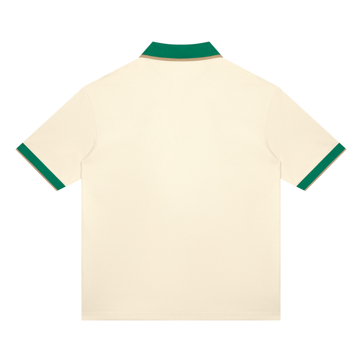 Color Block Polo – Apricot & Green