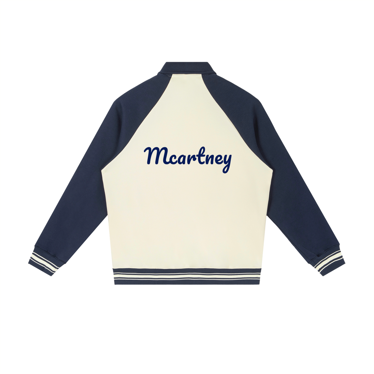 Contrast Raglan Sleeve Baseball Jacket
