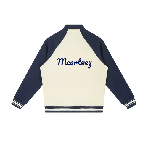 Contrast Raglan Sleeve Baseball Jacket