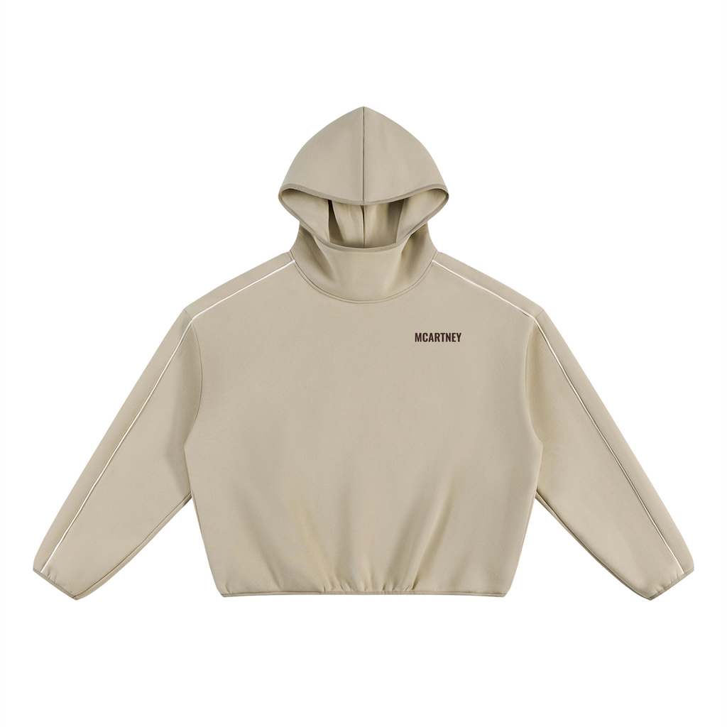 Unisex Boxy Piping Fleece Hoodie