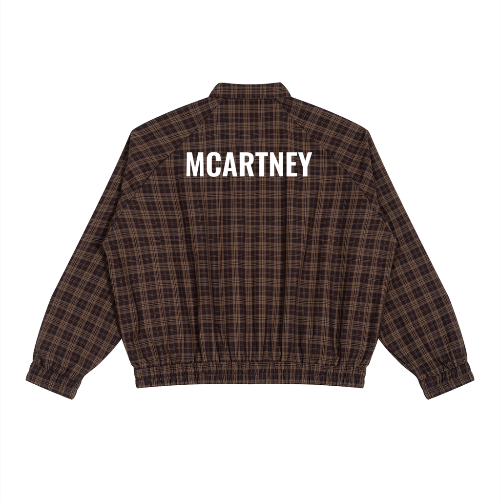 Unisex Plaid Full-Zip Track Jacket