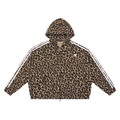 Unisex Leopard Full Zip Hoodie