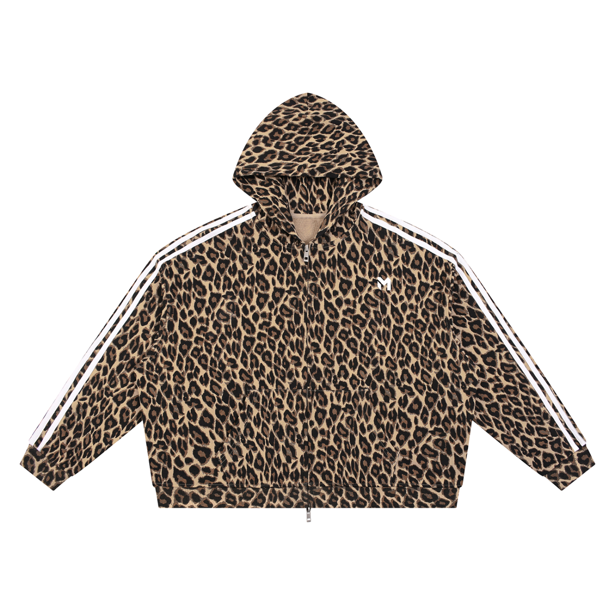 Unisex Leopard Full Zip Hoodie
