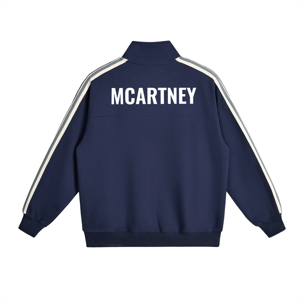 Contrast Side-Stripe Stand Collar  Jacket