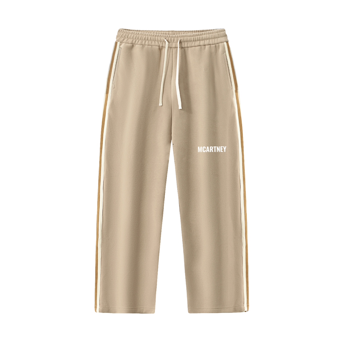Contrast Side-Stripe Straight-Leg  Pants