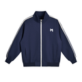 Contrast Side-Stripe Stand Collar  Jacket
