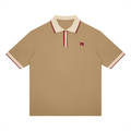 Color Block Polo – Khaki & Camel