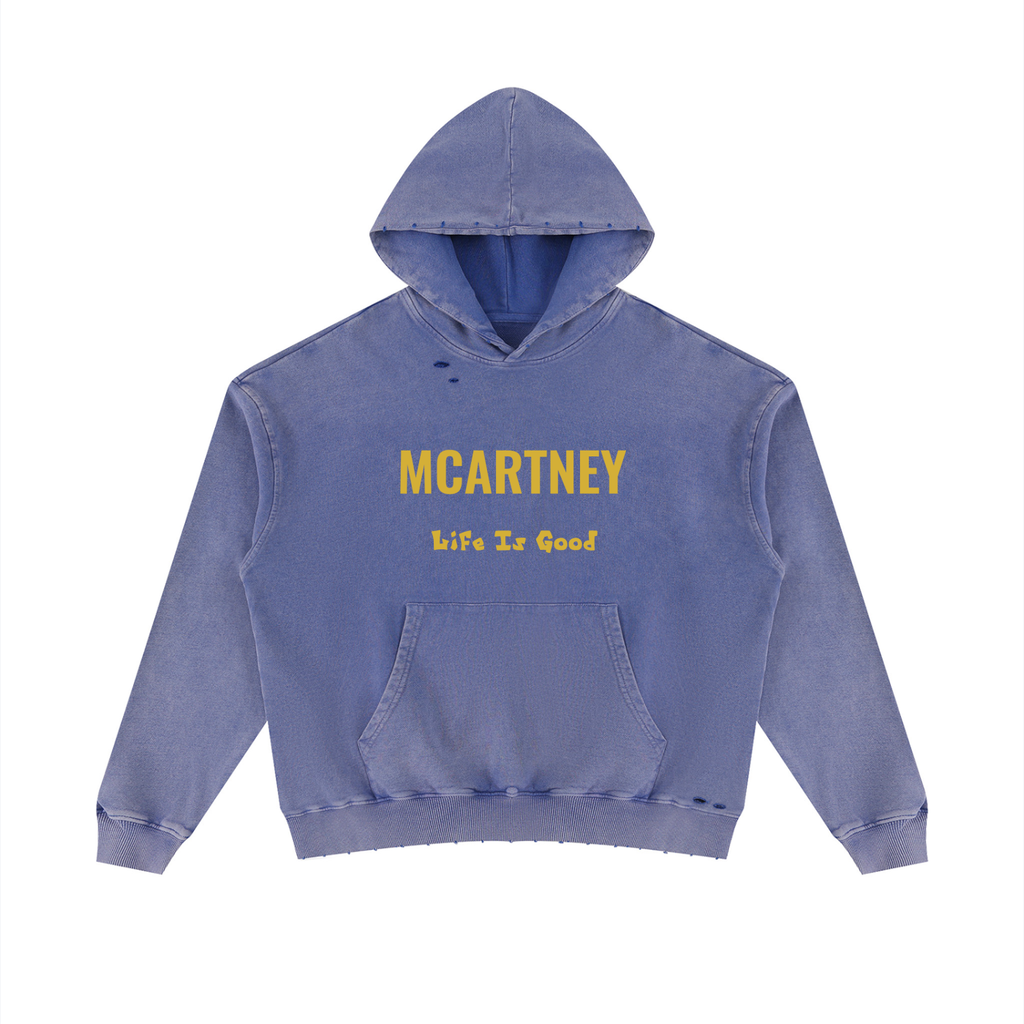 Unisex Mineral Wash Distressed Hoodie