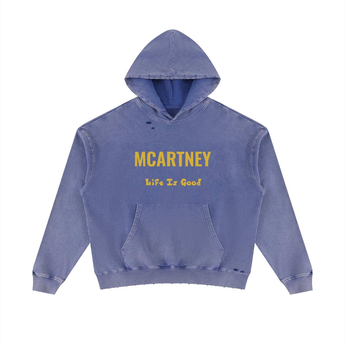 Unisex Mineral Wash Distressed Hoodie