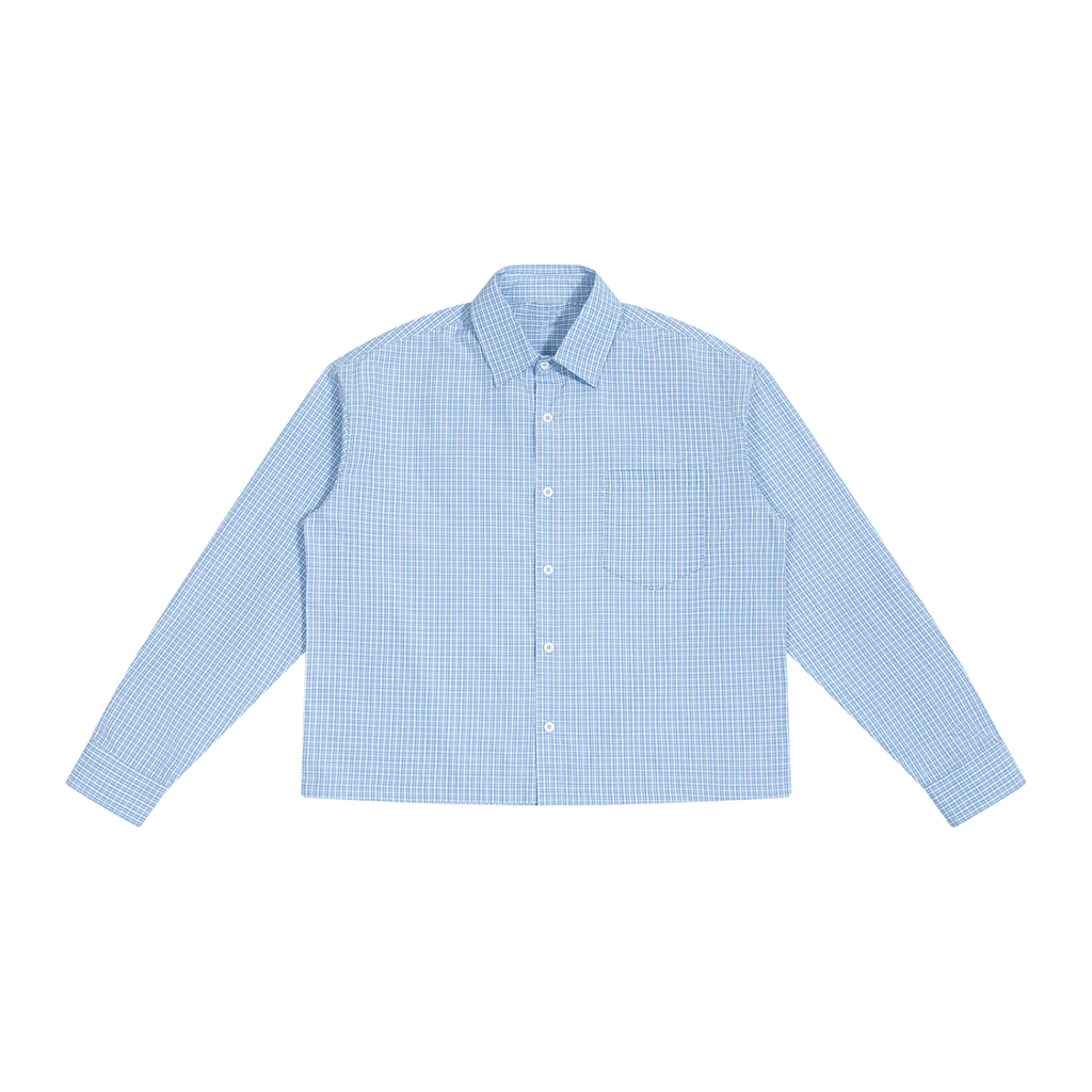 Unisex Boxy Plaid Long Sleeve Shirt